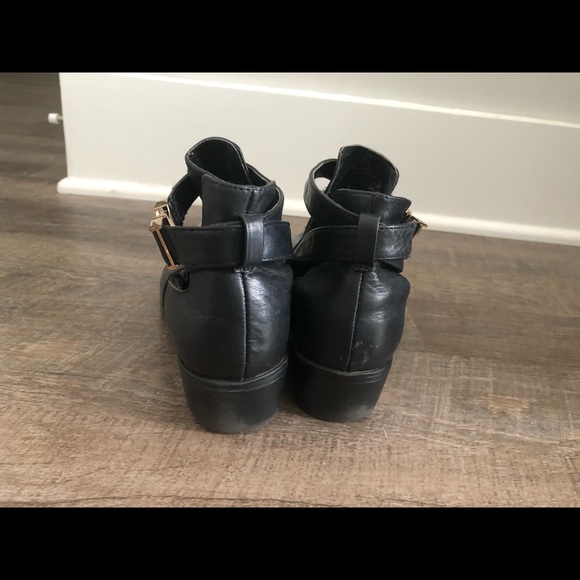 Topshop Black Leather Booties - Picture 3 of 4